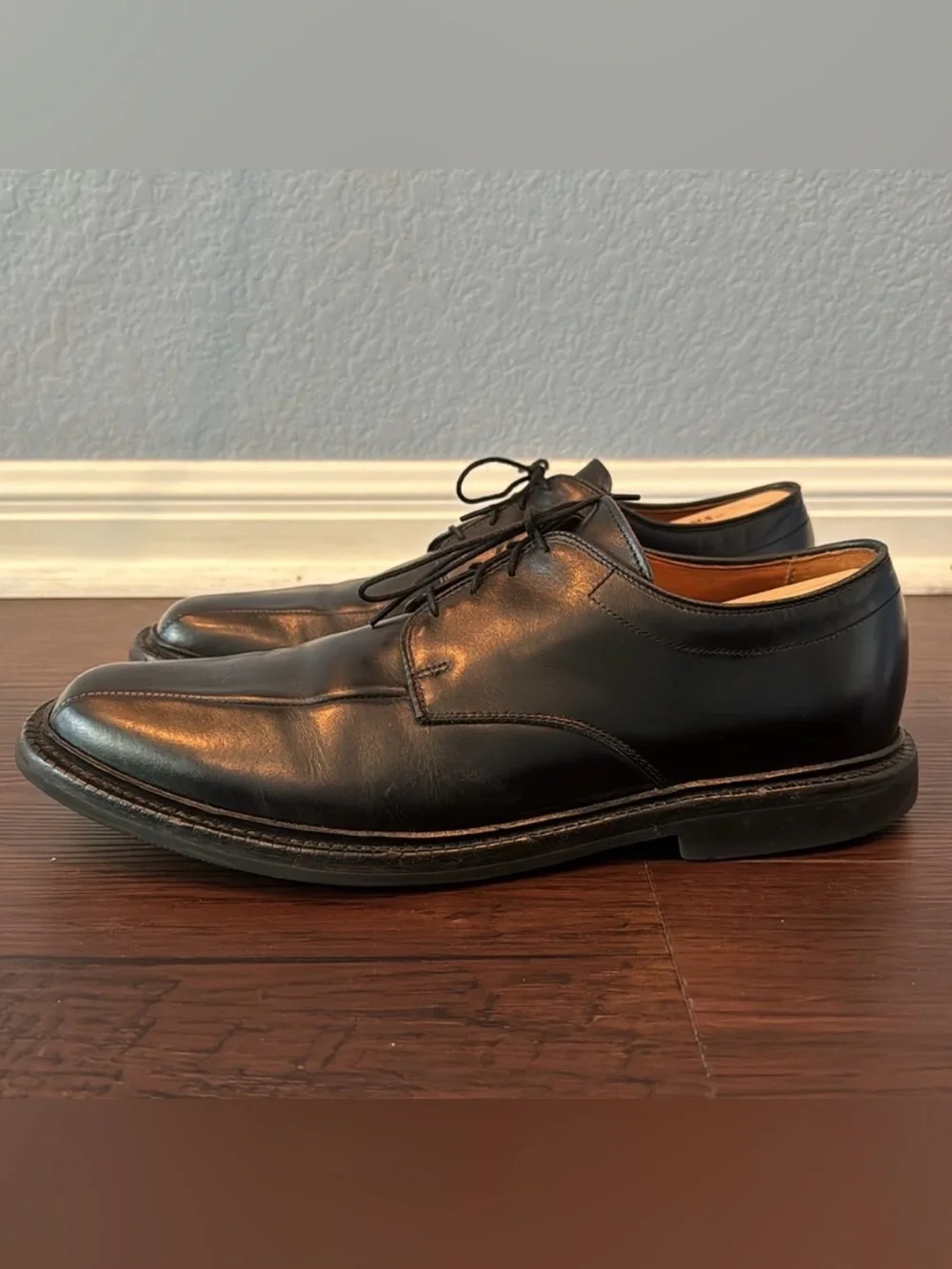 Allen Edmonds Warren Split Toe Derby Men's Size 10B Black Leather Lace Up Dress